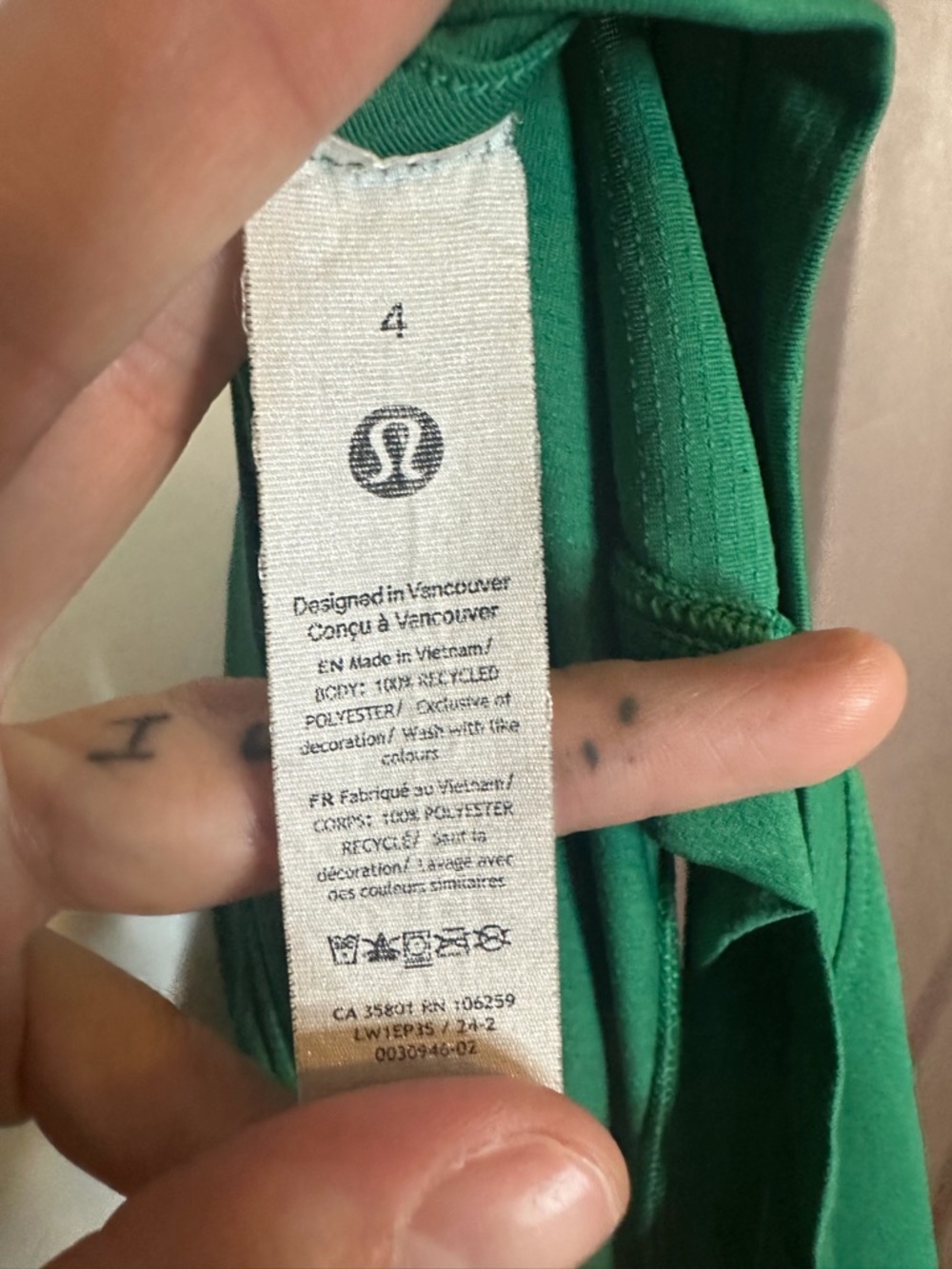 lululemon athletica Green Tank Top